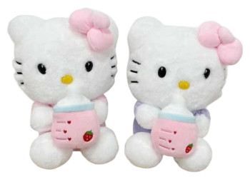 М'яка іграшка з аксесуаром Cat Bottle TJ760, 23 см, декоративна пляшечка, 2 види (ціна за 1шт)
