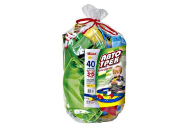 Конструктор блоковий Трек, 40 деталей, елементи дороги, Юніка