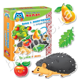 Игры с прищепками и липучками Ежик, Vladi Toys