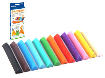 Пластилін 12 кольорів Plasticine, 180 г