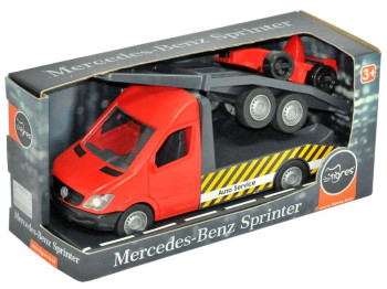 Машинка Tigres 39740 Mercedes-Benz Sprinter эвакуатор с красным лафетом 1:24 с авто