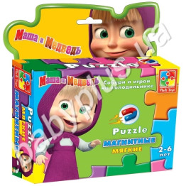 Магнитные фигурные пазлы Маша
