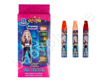 Крейда воскова кольорова 12 кольорів, STAR MODEL, KIDIS 7822