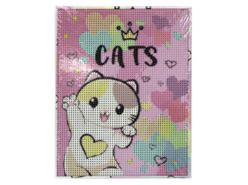 Алмазна мозаїка Kidis Кошеня з сердечком, 20×25 см, на полотні
