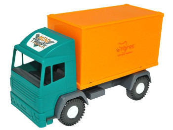 Машинка контейнеровоз Mini Truck 39687, 24 см, открывающийся контейнер, Tigres