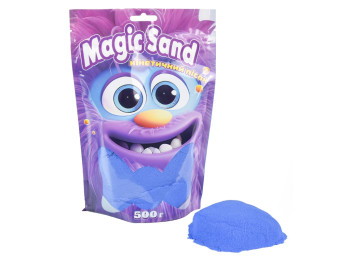 Кинетический песок Magic Sand синий в пакете, 0,5 кг, для лепки, Strateg