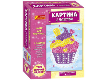 Картина из паеток Пирожное 30×21 см, выкладка по схеме, Ranok Creative