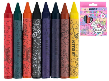 Мел восковой Jumbo 8 цветов Hello Kitty, Kite