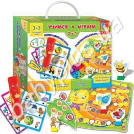 Учимся и играем 2 в 1Мир животных, Vladi Toys