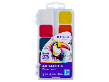 Краски акварельные Classic 10 цветов, Kite