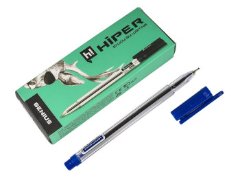 Ручка масляная Genius. Hiper HO-120. Длина письма 1 200 м. Цвет СИНИЙ. (Цена за 1 шт.)