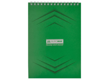 Блокнот A5 на горизонтальній пружині, м’яка картонна обкладинка, 48 аркушів у клітинку