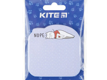 Блок бумаги с клейким слоем Nope cat 7х7 см, 50 листов, Kite