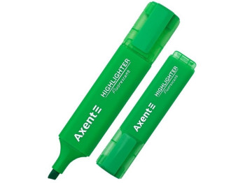 Маркер текстоотделитель Axent Highlighter, зеленый, клиновидный, 1–5 мм