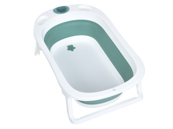 Ванночка дитяча складна силіконова зелена. EL CAMINO ME 1139 SPRINKLE Deep Green