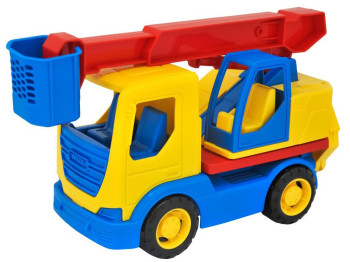 Машинка подъемник подвижная стрела Tech Truck 9 см, спецтехника, Tigres