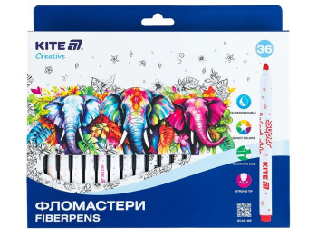 Фломастеры Creative Superwashable 36 цветов, Kite