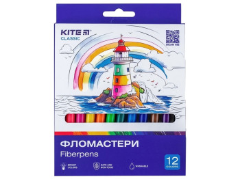 Фломастеры Classic 12 цветов, Kite