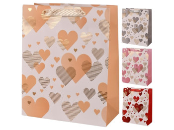Пакет подарочный бумажный S "Heart" 18х23х10см, R98562-S