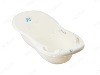 Ванночка LUX Пес і Кіт зі зливом та термометром Жовта 102 см. Tega Baby PK-005ODPLYW-102