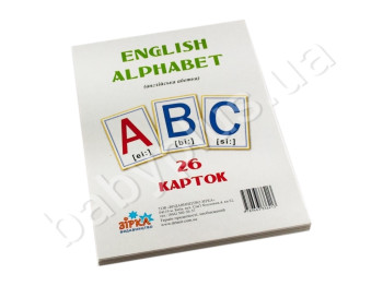 Картки великі English alphabet А5, 200х150 мм, ZIRKA