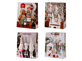 Пакет новогодний бумажный M Christmas story 26х32х10 см, WW02777-M
