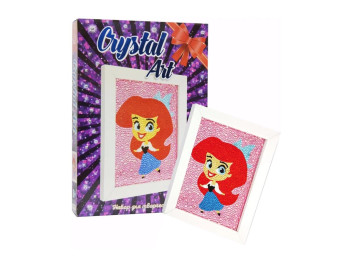 Набор для творчества Crystal art – Русалочка, Strateg