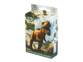Крейда кольорова квадратна ZiBi Dino, 10 мм, для асфальту, 6 кольорів, ZiBi