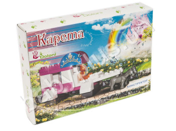Конструктор Карета. TM Doloni Toys 013888-17. 38 детали. В картонной коробке.