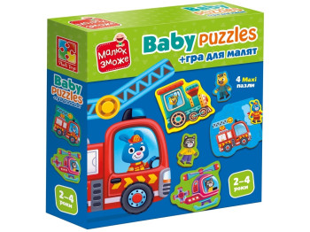 Гра розвиваюча пазли картонні з грою,Транспорт, Тварини, Vladi Toys