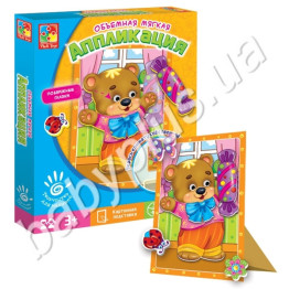 Аппликация с глазками Мишка, Vladi Toys