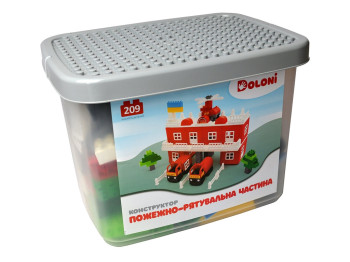 Конструктор Пожарная часть. TM Doloni Toys 013888-35. 209 деталей.