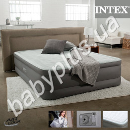 Велюр кровать со встроенным электронасосом 220В Intex 64474