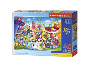 Пазлы Парк с аттракционами, 40 элементов, Castorland