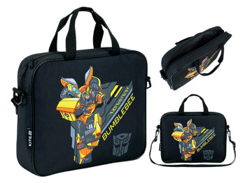 Сумка школьная текстильная для А4 Kite Transformers, 27x34x7 см, на молнии, Kite