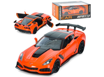 Машинка инерционная металлическая Corvette ZR1 2019, 24 см, открываются двери, АвтоСвіт