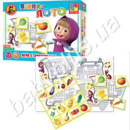 Игра с липучками Вжик Лото, Маша и Медведь, Vladi Toys