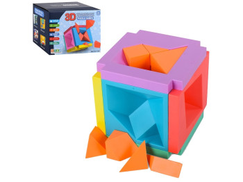 Головоломка 3D Куб-тетрис, логическая сборка фигур, 12×12 см