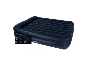 Надувная кровать Intex 64122, встроенный электронасос, Dura-Beam Standart, ПВХ, 191×99×42см, черный