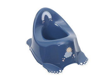 Горшок Метео з протиковзкою гумою та музикою синій. Tega Baby PO-079-164