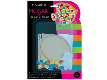 Набір для творчості скляна мозаїка Рибка, декор з мозаїки, Mosaaaro