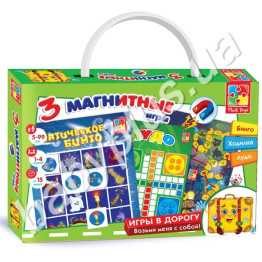 Игра магнитная в дорогу Бинго, ходилка, лудо (рус) ,