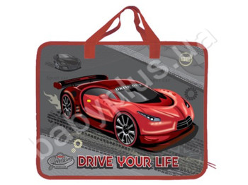 Папка пластикова А4 з текстильними ручкамі,Drive, KIDIS 14006