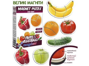 Магнітні пазли Fruits and vegetables. Magdum ML4031-25 EN