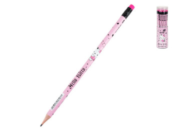 Карандаш графитный с резинкой Kite Hello Kitty, HB, 189 мм