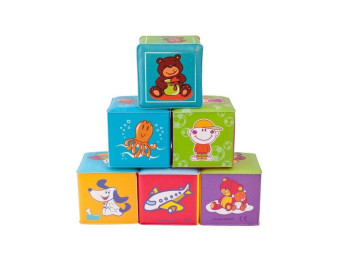 Игрушка-кубик развивающая мягкая 6шт. Canpol Babies 2/817