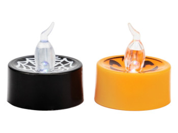 Светодиодная свеча LED Жуткое сияние, 4 см, с батарейками, 2 вида