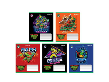 Тетрадь в линию 18 листов, TMNT Mutant Mayhem (цена за 1шт)