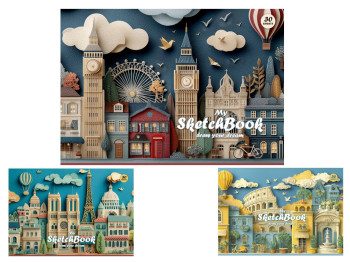Альбом для рисования Школярик PB-GB-030-8585, 30 листов, микс, цена за 1 шт