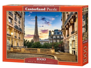 Пазлы Прогулка по Парижу на закате, 1000 элементов, Castorland